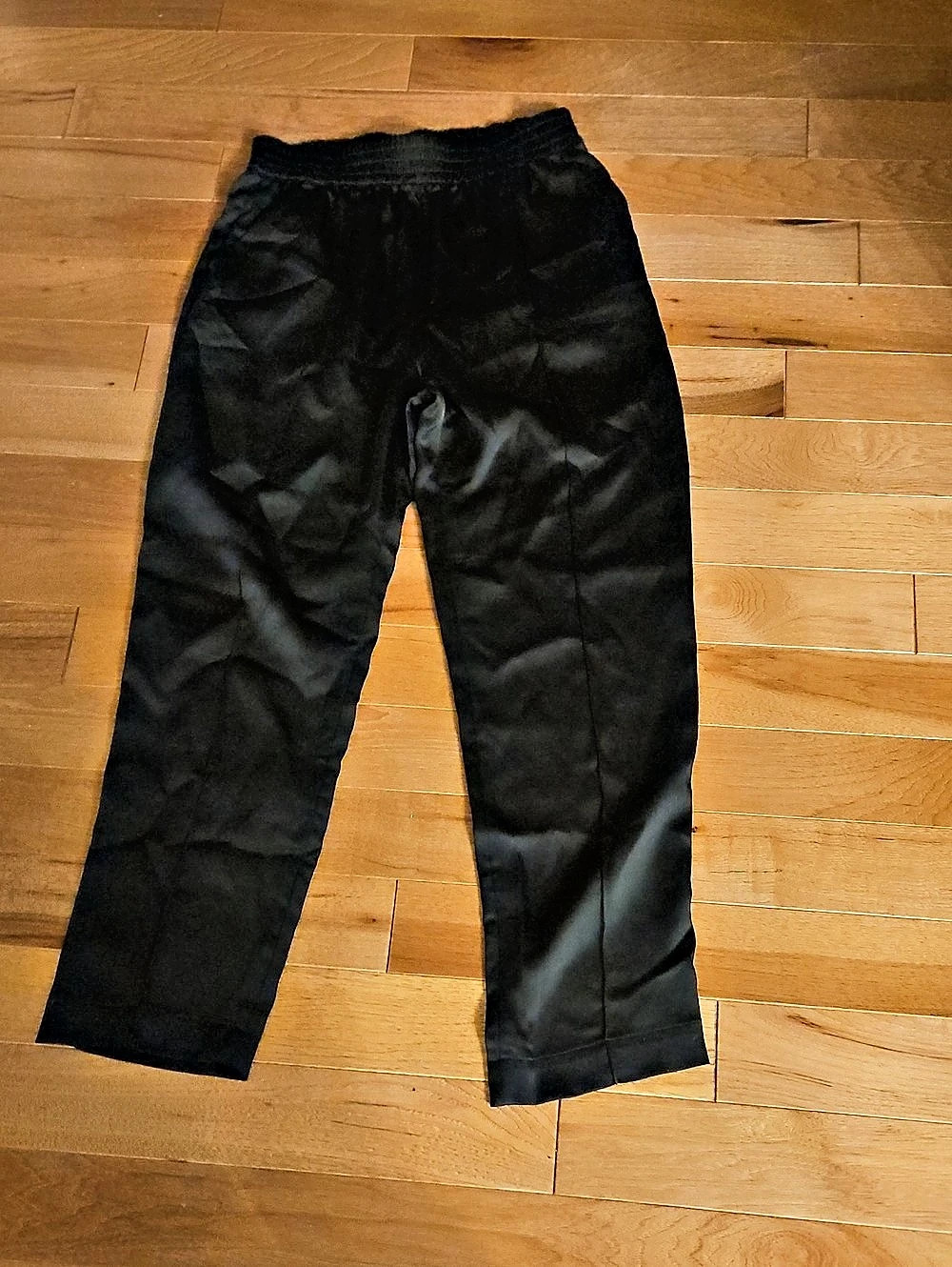 Jonathan Simkhai Roni Satin Pant Black Straight Leg Pants Medium